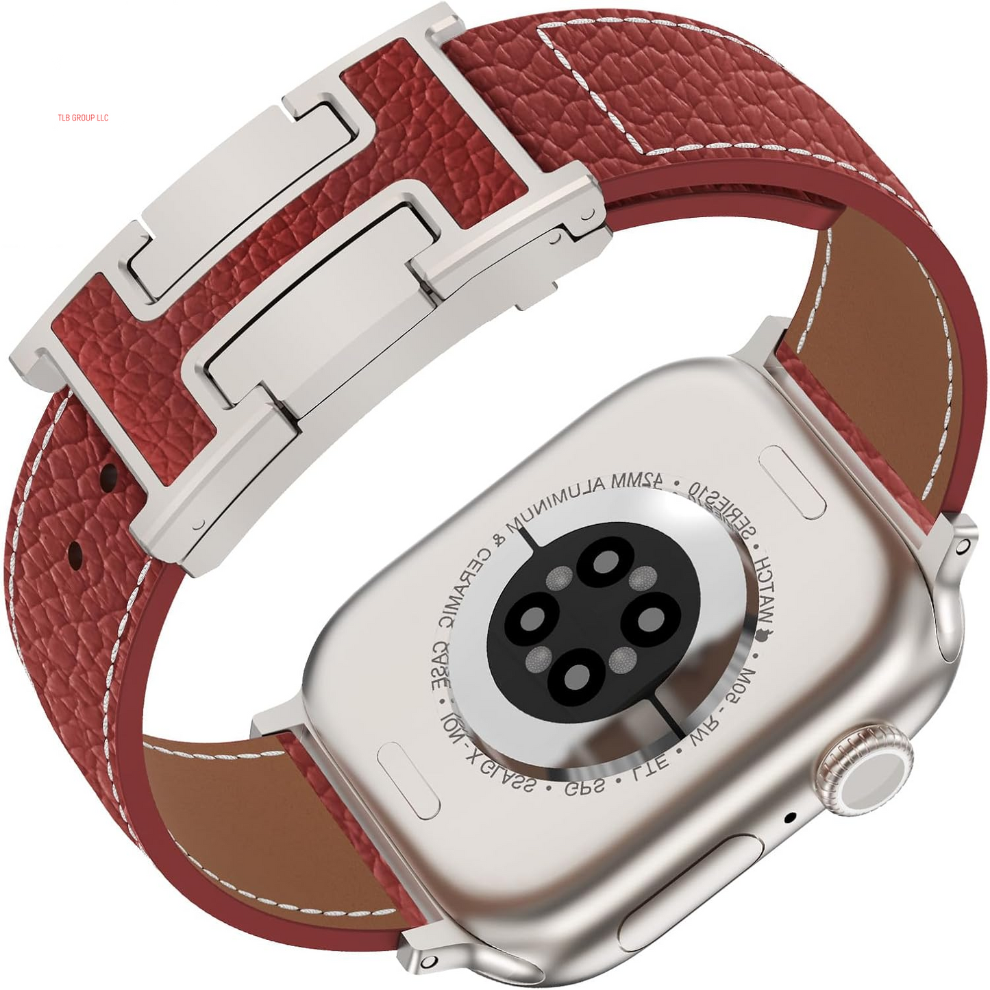 Leather Magnetic Watch Band Compatible with Apple Watch Ultra Band 49Mm 46Mm 45Mm 44Mm 42Mm 41Mm 40Mm 38Mm,Designer Replacement Strap for Women Men Iwatch Ultra 2/Ultra/Se/Series 10/9/8/7/6/5/4/3/2/1
