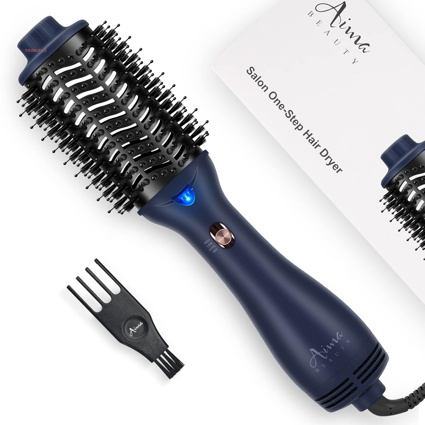 Hot Air Brush,  Salon One-Step Hair Dryer and Volumizer, 4-In-1 Hair Dryer Brush, Hair Styling Tools, Purple-Round