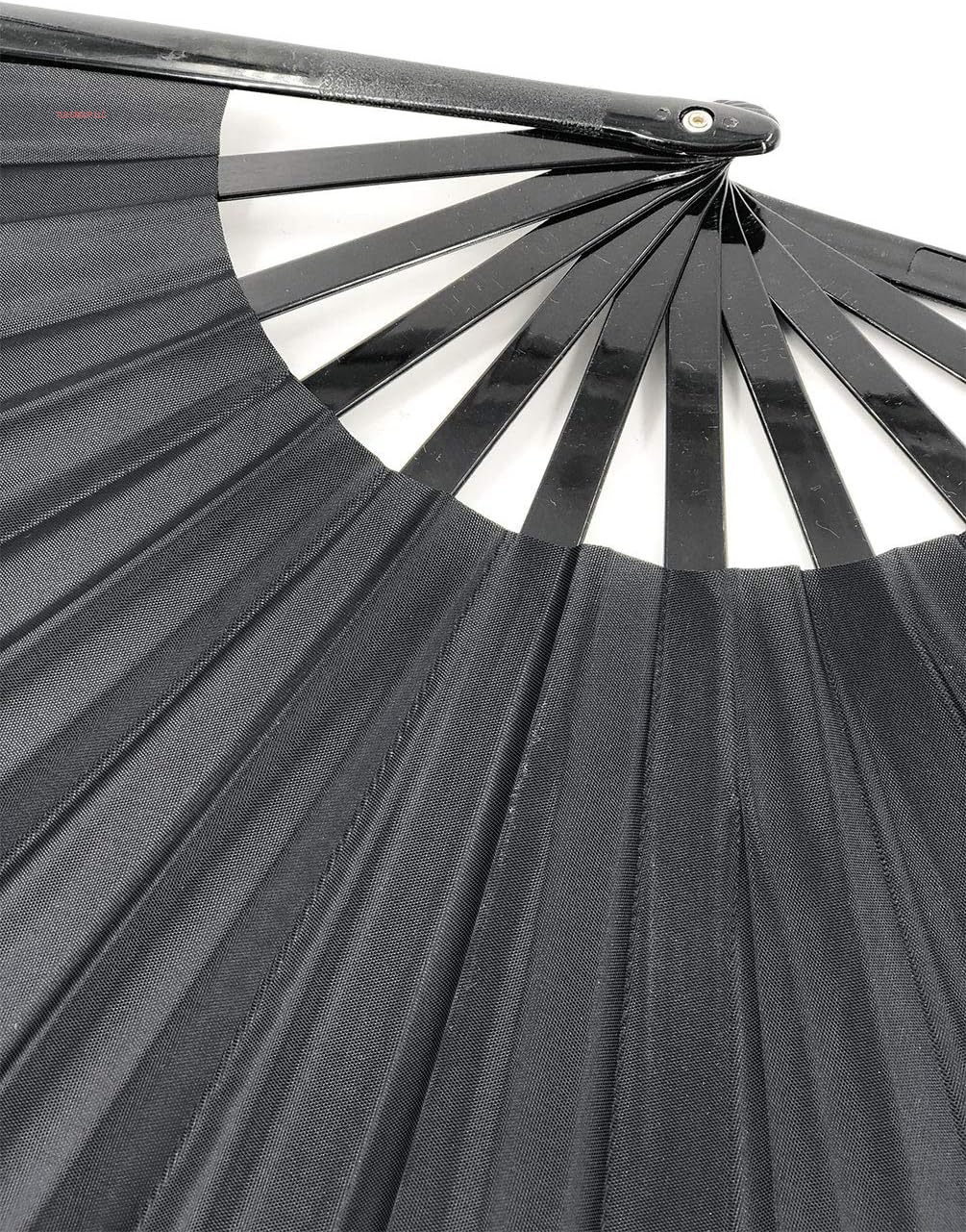 Large Folding Fans Rave Hand Clap Fan Popping Fan for Line Dancing, Big Foldable Clacking Fans for Boots on the Ground Dance Festival, Dancing, Performance (Black)