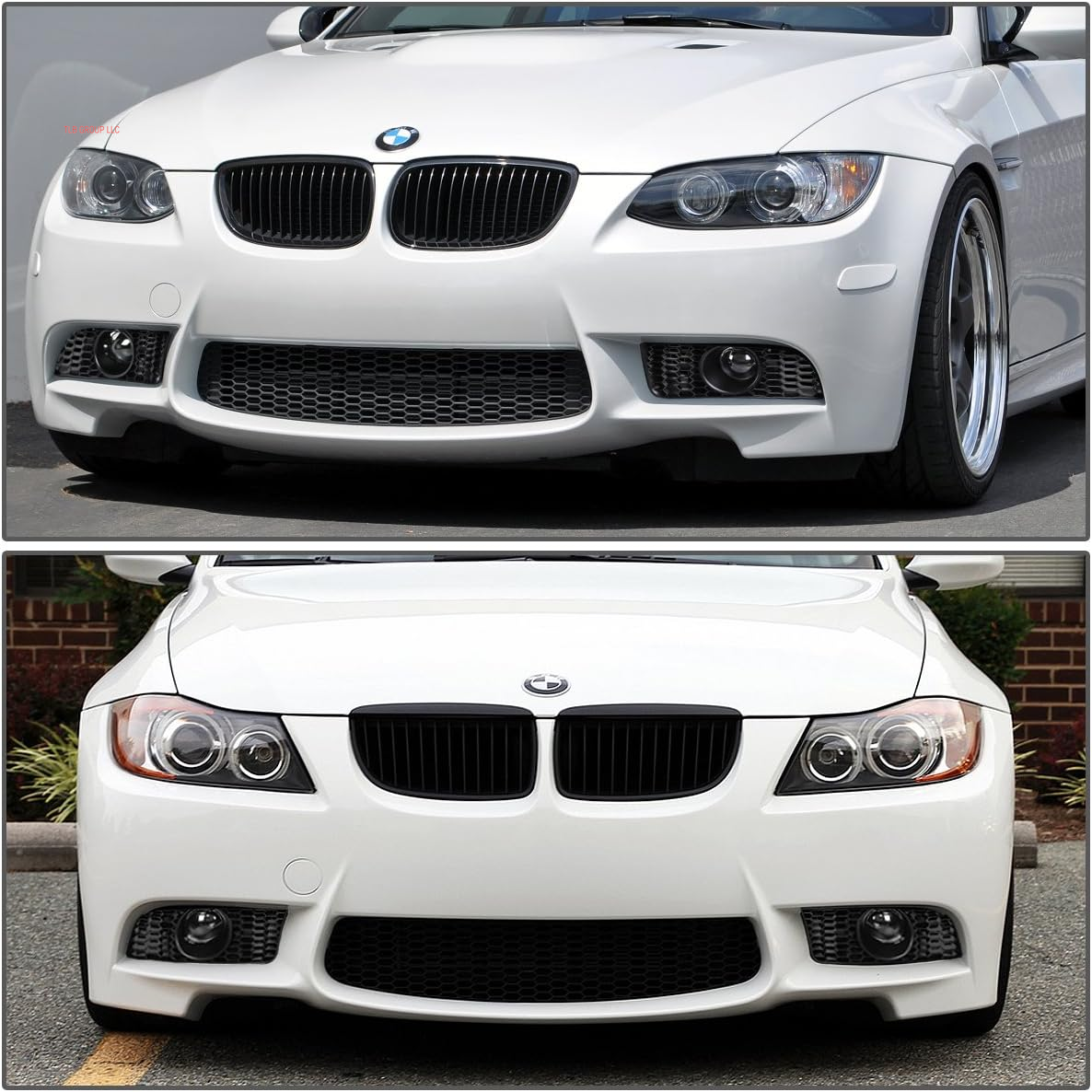 M3 Style Front Bumper with Fog Lights Compatible with 09-11 E90 4-Door, FBP-FL-005