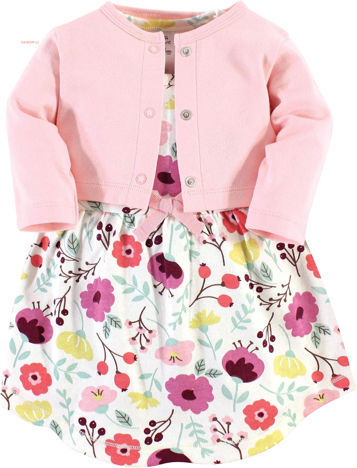 Baby Girl Organic Cotton Dress and Cardigan