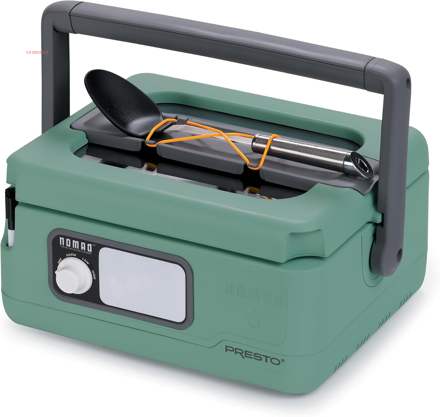 06016 6-Quart Nomad Traveling Slow Cooker, Locking Lid, Dry Erase Board, Green TRUCK DRIVER