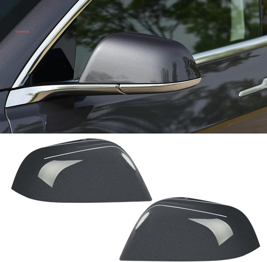 Compatible with Tesla Model 3 Mirror Caps 2017 2018 2019 2020 2021 2022 2023 2024,Left+Right Rear View Side Mirror Cover Cap Replacement for Tesla Model 3 Accessories