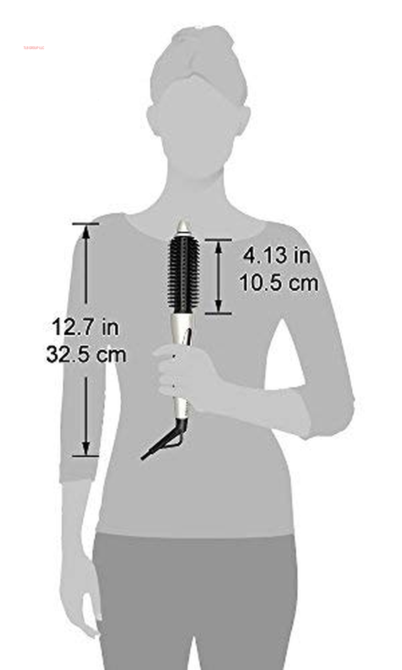 Hair Curler Straightening Brush Ceramic Tourmaline Cool Touch PRO Multi Styler with 5 Heat Adjustments 1 Inch Barrel Auto Shut Off, Pearl White (Package May Vary)