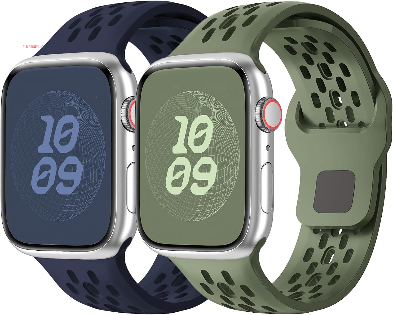 Sport Band for Apple Watch Band 44Mm 45Mm 46Mm Ultra 49Mm 40Mm 41Mm 38Mm 42Mm for Men Women,Silicone Breathable Replacement Strap for Apple Watch Ultra 2,Nike+,Series 10 9 8 7 6 5 4 3 Se,Iwatch Bands