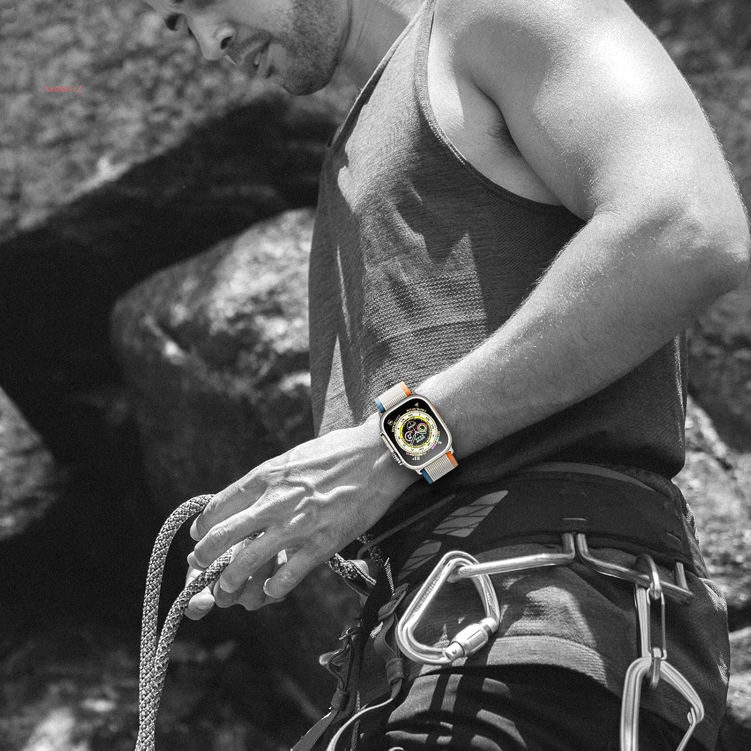 Trail Loop Nylon Band - Compatible with Apple Watch Ultra 2 Band 49Mm 46Mm 45Mm 44Mm 42Mm 41Mm 40Mm 38Mm Men Women,Rugged Braided Elastic Weave Sport Strap for Iwatch Ultra Series 10/9/8/7/6/SE/5/4/3