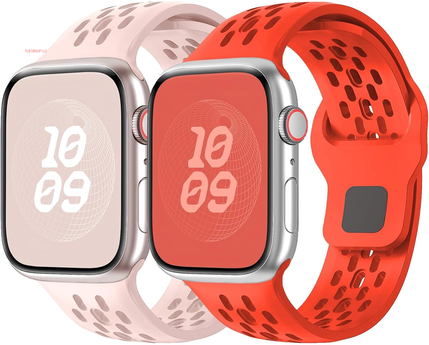 Sport Band for Apple Watch Band 44Mm 45Mm 46Mm Ultra 49Mm 40Mm 41Mm 38Mm 42Mm for Men Women,Silicone Breathable Replacement Strap for Apple Watch Ultra 2,Nike+,Series 10 9 8 7 6 5 4 3 Se,Iwatch Bands