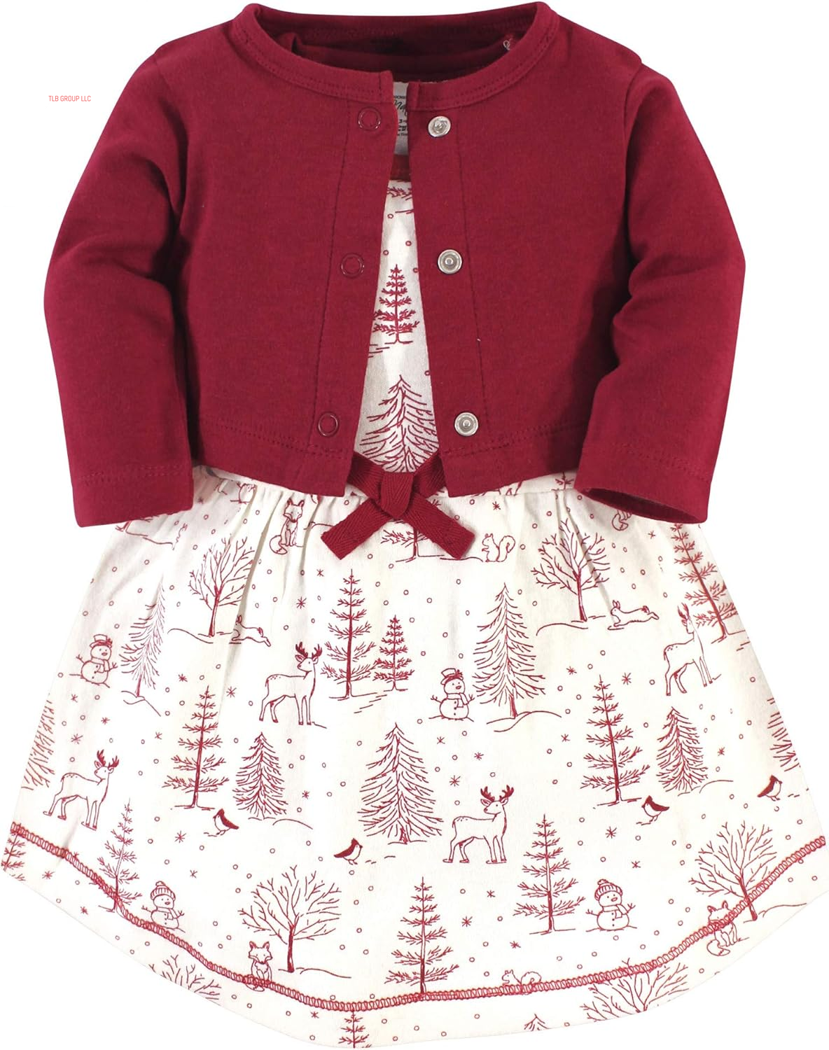 Baby Girl Organic Cotton Dress and Cardigan