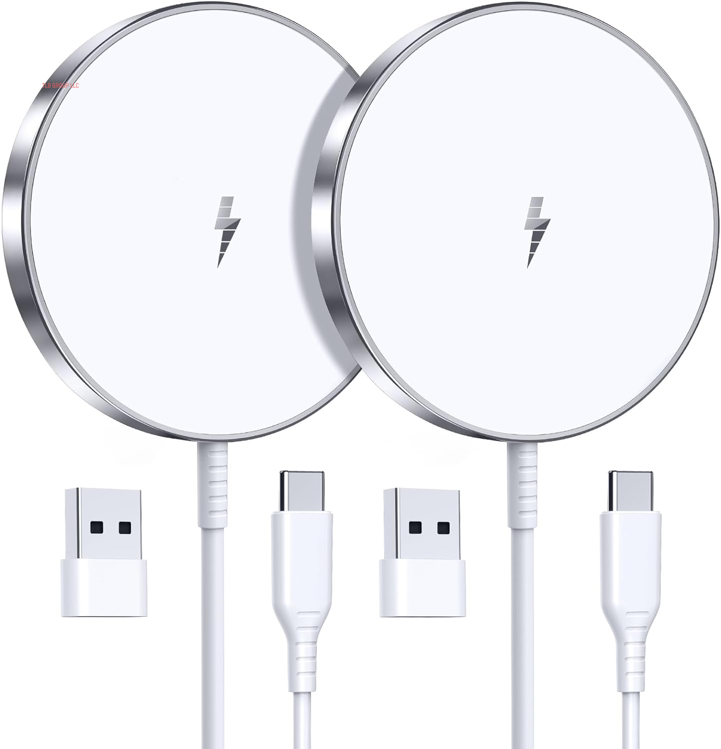 Magnetic Wireless Charger 15W Fast Mag Safe Charger for Cell Phone 16 Pro Max/16 Pro/16 Plus/16/15/14/13/12 Series 2 Pack Charging Pad for Airpods 3/2/Pro 2/Pro Mag-Safe Original Replacement