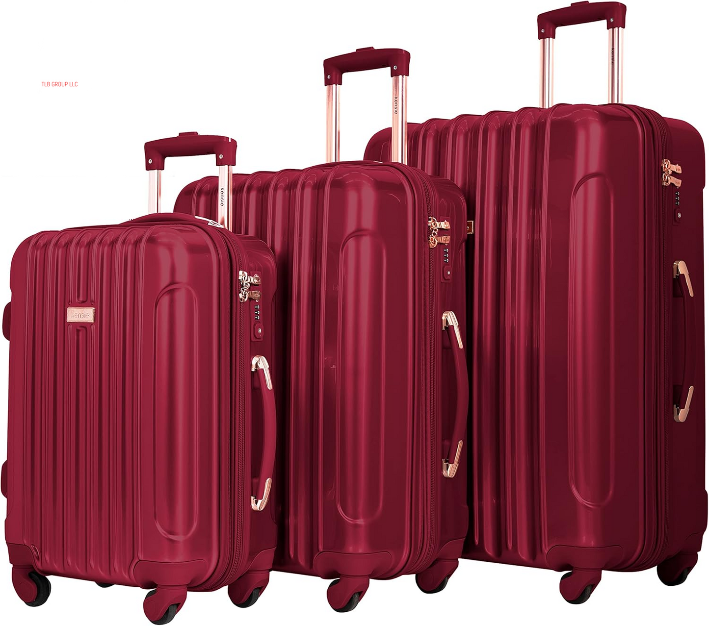 Women'S Alma Luggage, Rose Gold, 3 Piece Set (28"/24"/20")