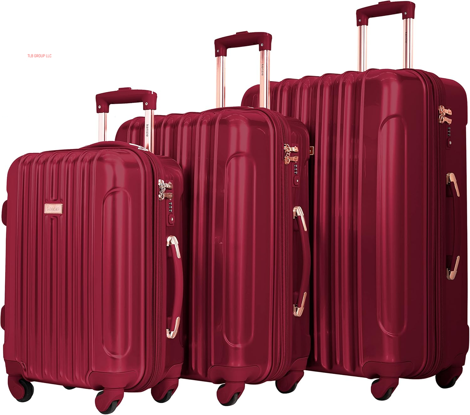 Women'S Alma Luggage, Rose Gold, 3 Piece Set (28"/24"/20")