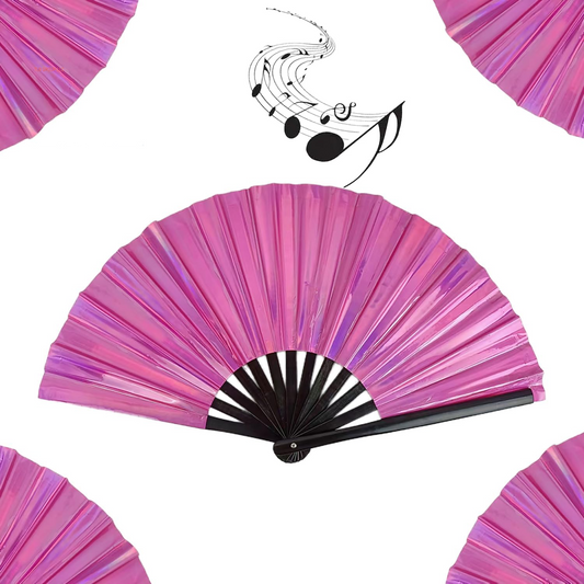 Boots on the Ground Fan, New Large Folding Hand Fan Line Dance Popping Fan, Handheld Clacking Fans for Line Dancing,Suitable for All Kinds of Dance Performances, Parties(Peach Pink/10.6In)