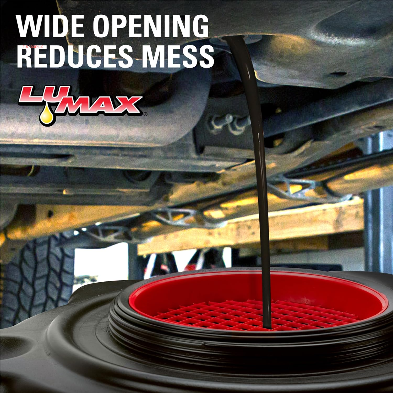 Black LX-1632 15 Quart Drainmaster Pan and Waste Storage. Ideal for Oil Recycling, Drain Direct-No Oily Tub, Funnel, Mess to Clean-Up on Top or Side