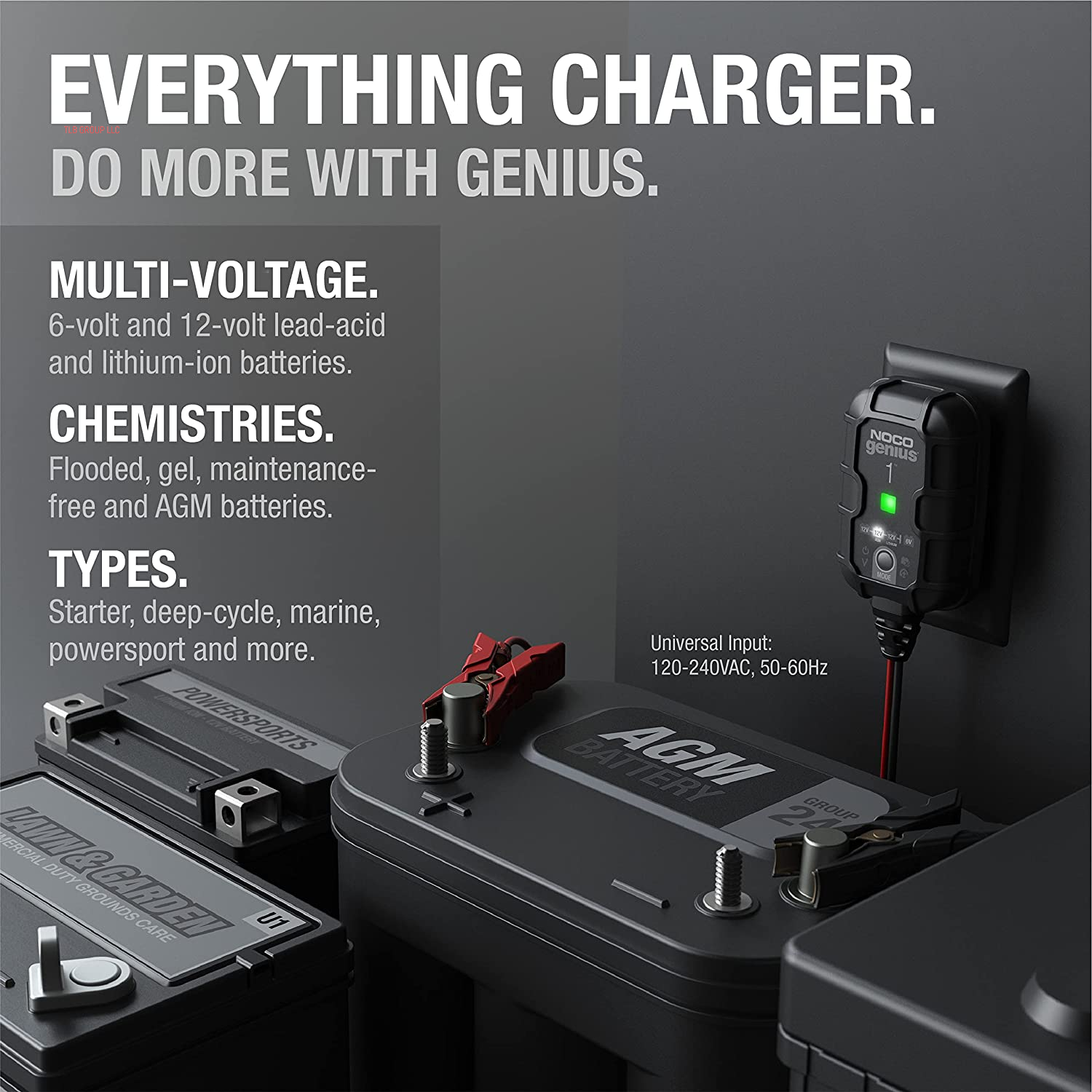 GENIUS1: 1A 6V/12V Smart Battery Charger – Automatic Maintainer, Trickle Charger & Desulfator with Overcharge Protection & Temperature Compensation – for Lead-Acid & Lithium Batteries