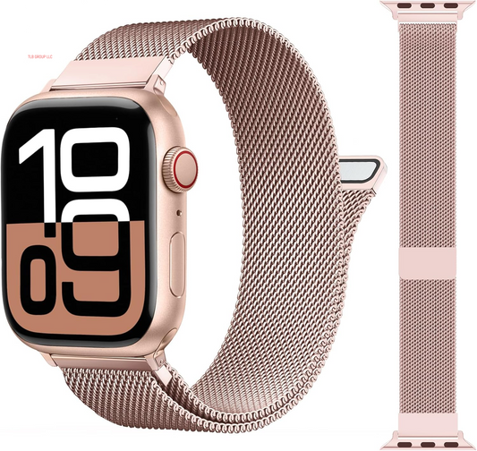 Patented Milanese Loop Compatible with Apple Watch Band 46Mm 38Mm 40Mm 41Mm 42Mm 44Mm 45Mm 49Mm for Women Men, Magnetic Bands Compatible with Iwatch Series 10 9 8 7 6 5 4 3 SE Ultra 2 1