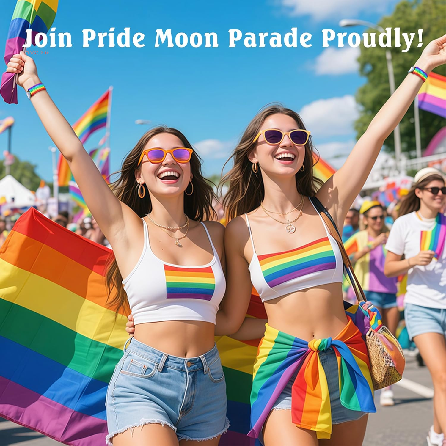 Pride Rainbow Milanese Magnetic Band for Apple Watch Bands for Women 42Mm 41Mm 40Mm 38Mm, Cute Metal Rainbow Iwatch Bands for Women Pride Iphone Watch Bands Series 10 9 8 7 6 5 4 3 2 1 SE