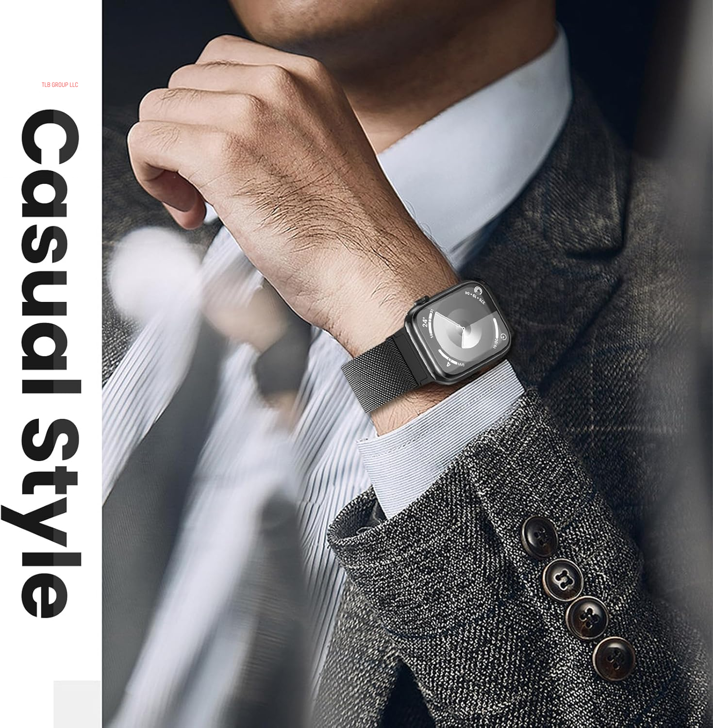 Original Metal Milanese Loop Compatible with Apple Watch Band 38Mm 40Mm 41Mm 42Mm 44Mm 45Mm 49Mm for Women Men, Magnetic Stainless Steel for Iwatch Se Ultra Series 10 9 8 7 6 5 4 3 2 1