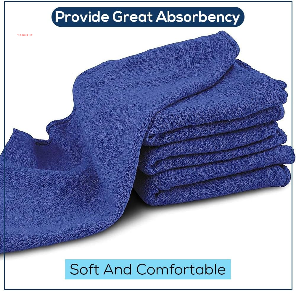 79186 Shop Towels 14"X12", Pack of 150, Blue
