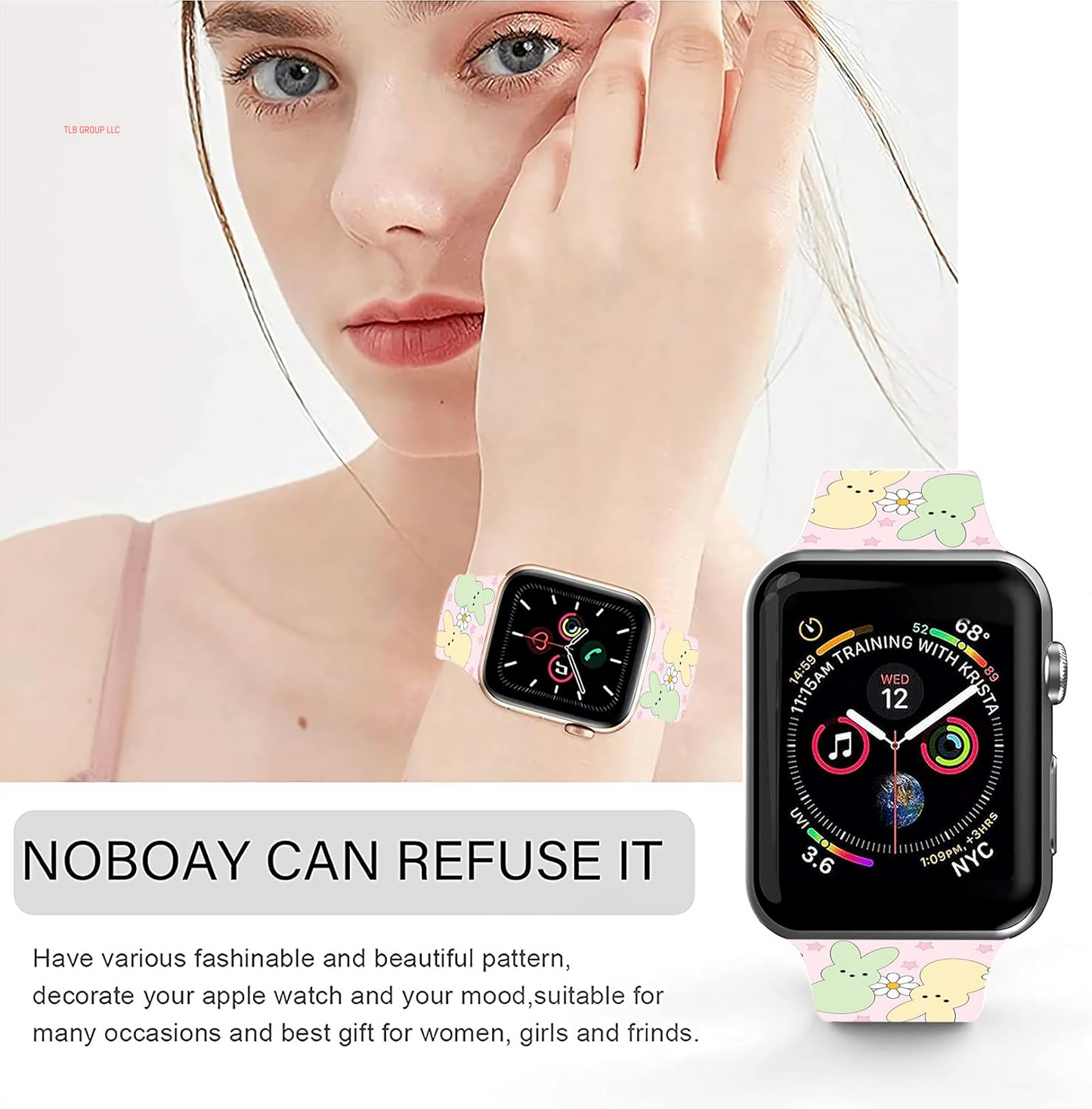 Cartoon Holiday Bands Compatible with Apple Watch Band 38MM 40MM 41MM 42MM 44MM 45MM 49MM, Silicone Strap Compatible with Iwatch Bands Ultra Series SE 9 8 7 6 5 4 3 2 1 for Women Men