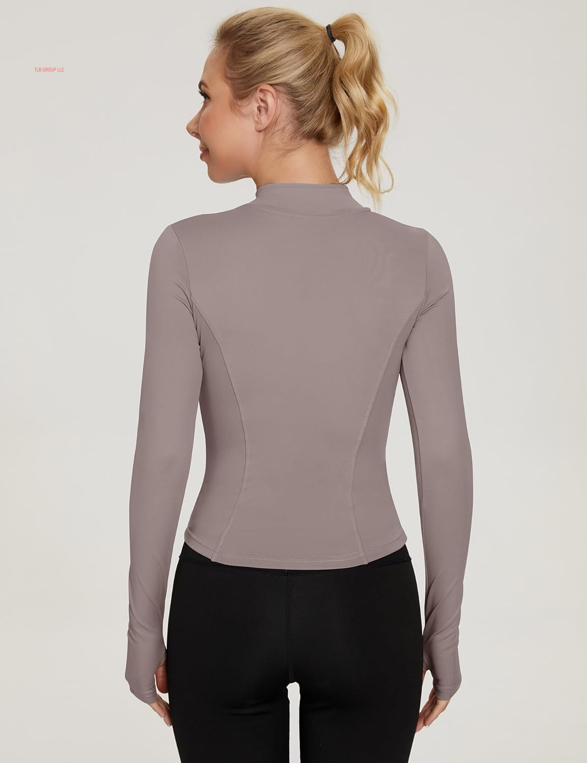 Women'S Workout Jacket Lightweight Zip up Yoga Jacket Cropped Athletic Slim Fit Tops