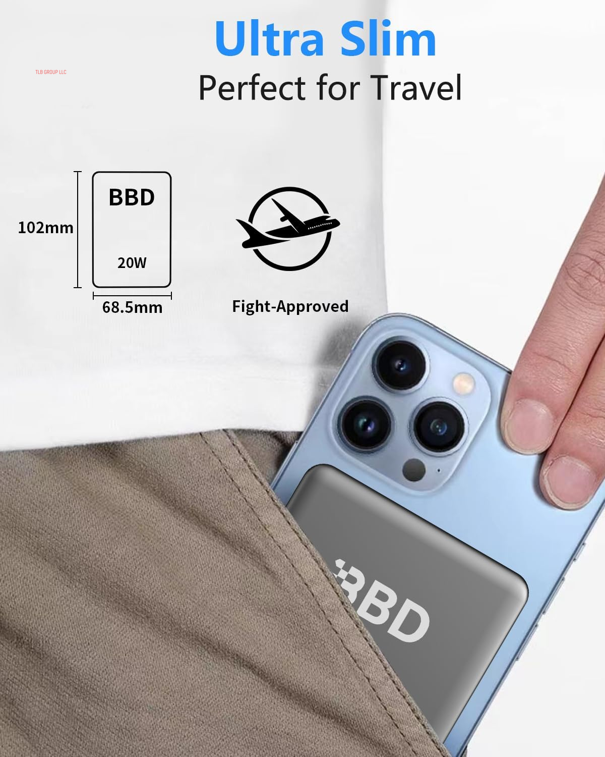 Magnetic Power Bank for Iphone,12000Mah Magsafe Battery Pack with 20W Fast Charging,Slim Magsafe Power Bank USB C In&Out,Wireless Portable Charger for Iphone 16/15/14/13/12 Series 1 Pack