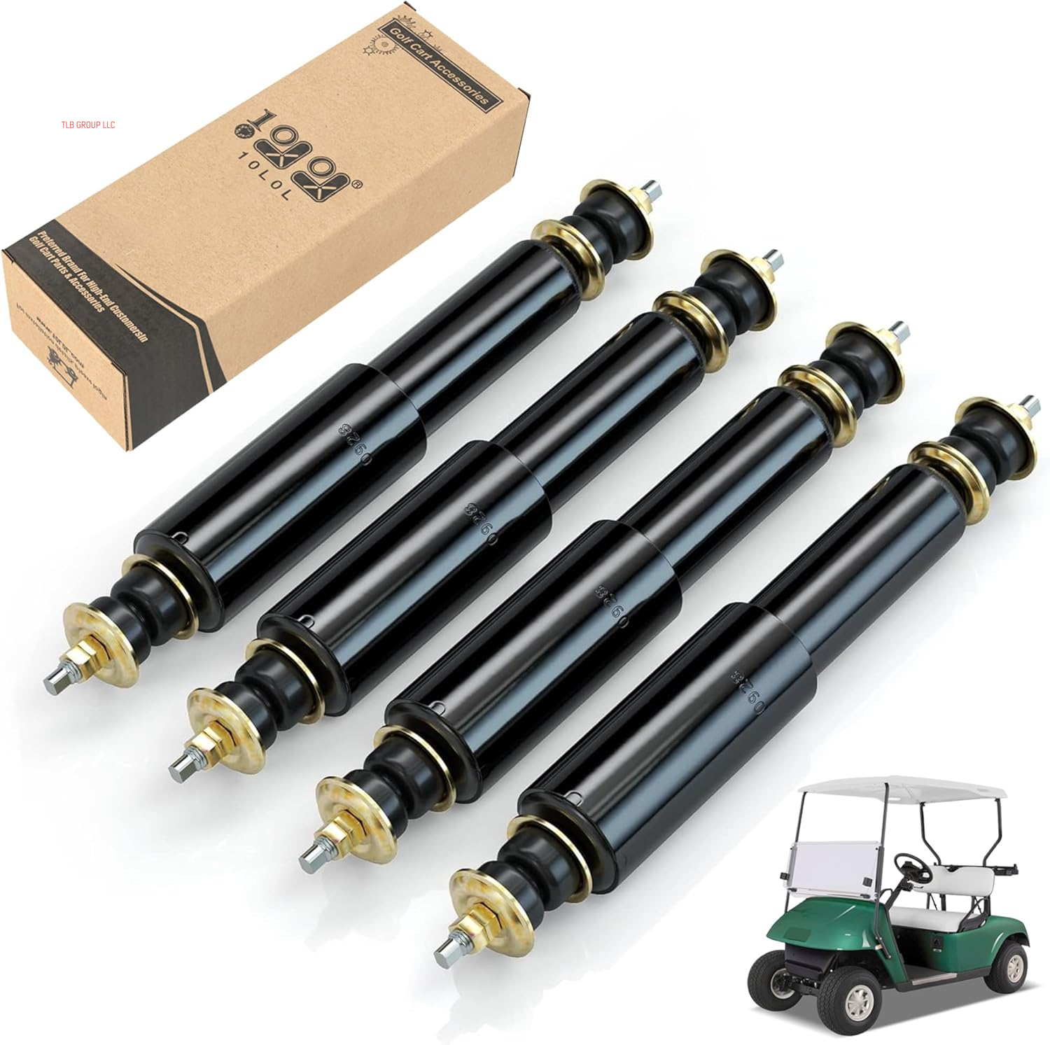 Golf Cart Shocks for EZGO TXT Front and Rear Shocks Absorbers 1994-Up Gas & Electric Models, Replaces OEM #76418-01, 70928-G01 Nivel Part #5006-4 PCS