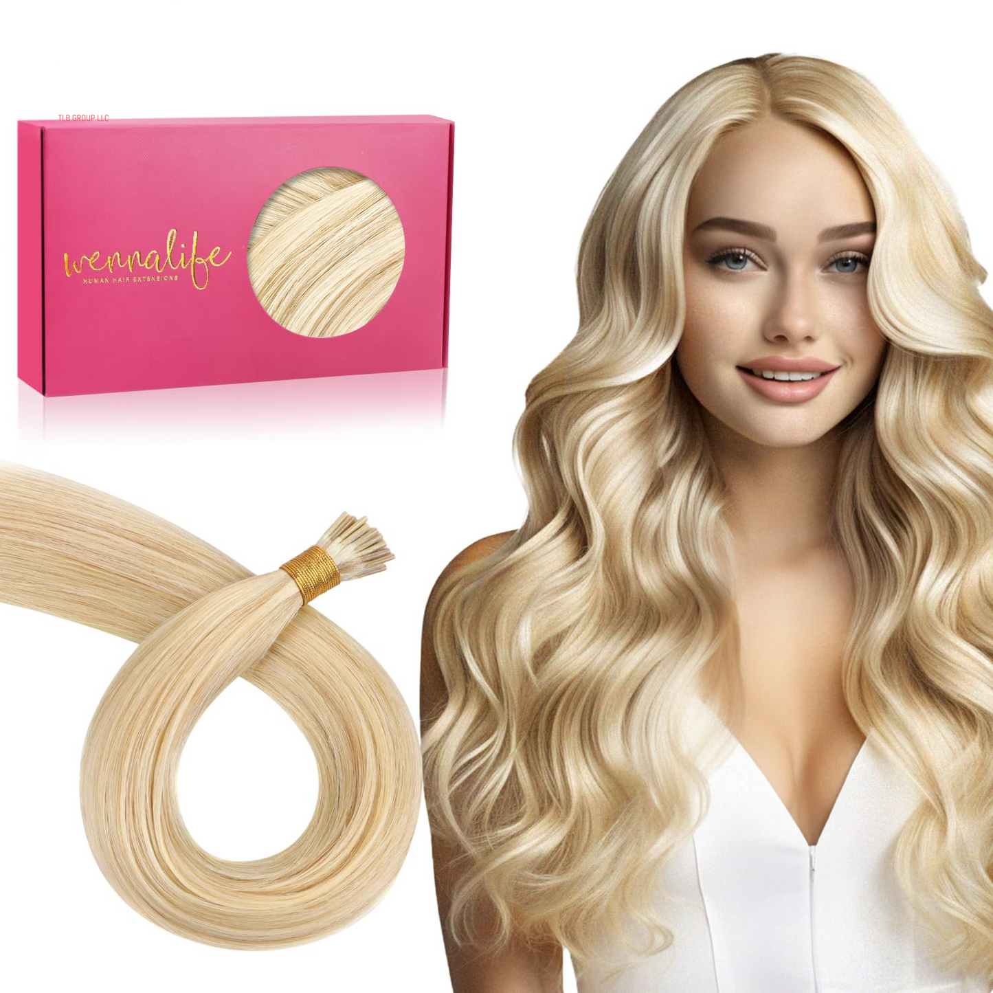 Sew in Hair Extensions Real Human Hair, 14 Inch 80G Light Blonde Highlighted Golden Blonde Machine Weft Hair Extensions Human Hair Hand Tied Weft Hair Extensions Sew In