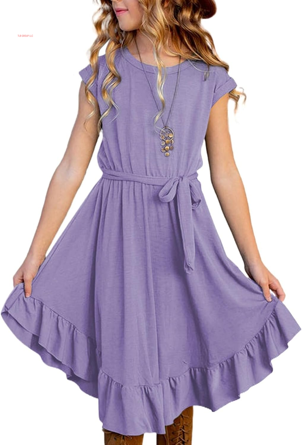 Tween Girl Fashion Swing Dress Boho A-Line Dresses 4-13 Years