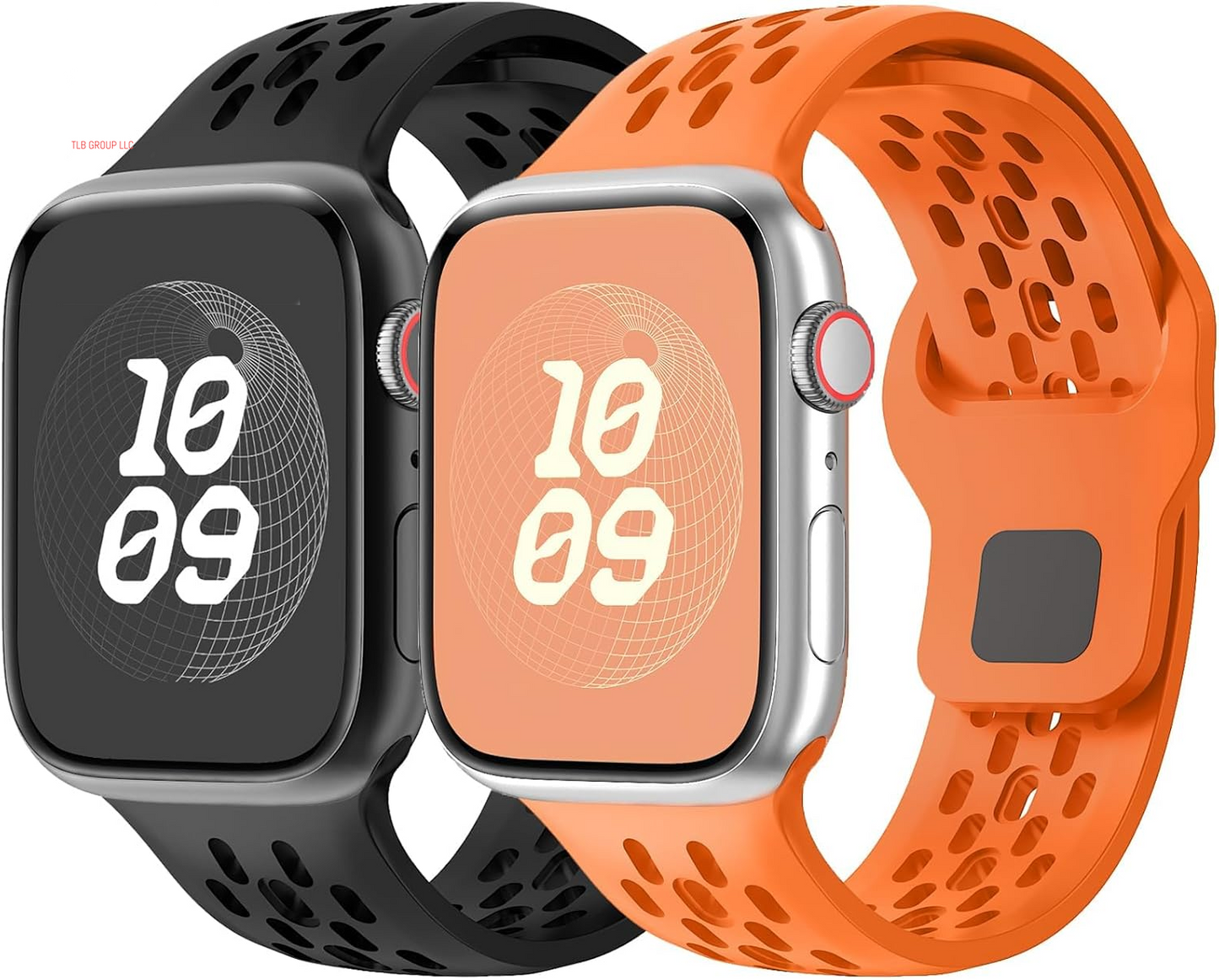 Sport Band for Apple Watch Band 44Mm 45Mm 46Mm Ultra 49Mm 40Mm 41Mm 38Mm 42Mm for Men Women,Silicone Breathable Replacement Strap for Apple Watch Ultra 2,Nike+,Series 10 9 8 7 6 5 4 3 Se,Iwatch Bands