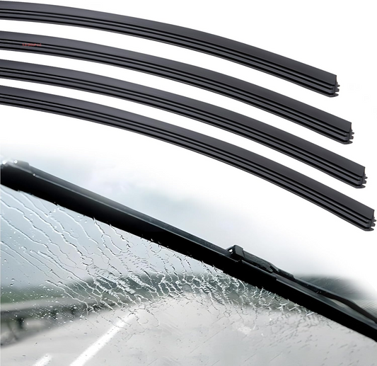 4Pcs Wiper Blade Refill, 28 Inch DIY Adjustable Universal Replacement Wiper Blade Refill Replacement, Wiper Blade Inserts for Front and Rear Windshield Wiper Baldes Rubber Strip for Car, Truck, SUV