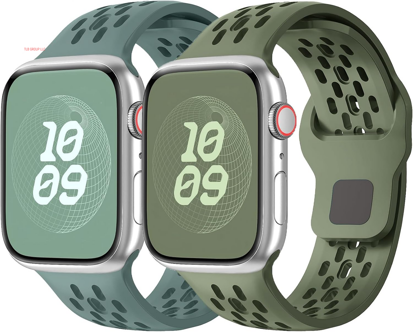 Sport Band for Apple Watch Band 44Mm 45Mm 46Mm Ultra 49Mm 40Mm 41Mm 38Mm 42Mm for Men Women,Silicone Breathable Replacement Strap for Apple Watch Ultra 2,Nike+,Series 10 9 8 7 6 5 4 3 Se,Iwatch Bands