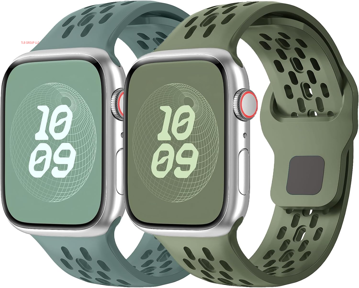 Sport Band for Apple Watch Band 44Mm 45Mm 46Mm Ultra 49Mm 40Mm 41Mm 38Mm 42Mm for Men Women,Silicone Breathable Replacement Strap for Apple Watch Ultra 2,Nike+,Series 10 9 8 7 6 5 4 3 Se,Iwatch Bands