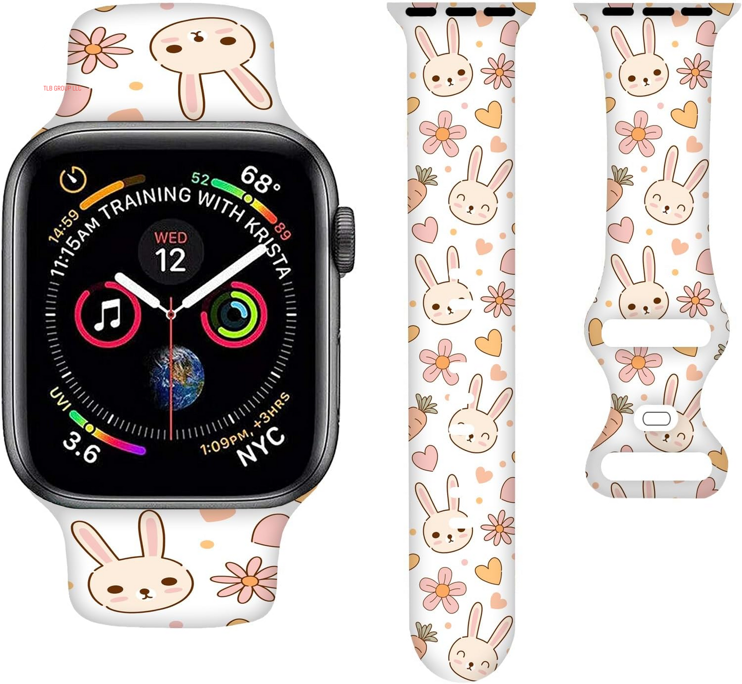 Cartoon Holiday Bands Compatible with Apple Watch Band 38MM 40MM 41MM 42MM 44MM 45MM 49MM, Silicone Strap Compatible with Iwatch Bands Ultra Series SE 9 8 7 6 5 4 3 2 1 for Women Men
