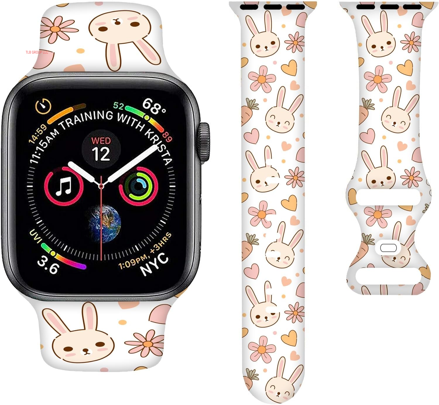 Cartoon Holiday Bands Compatible with Apple Watch Band 38MM 40MM 41MM 42MM 44MM 45MM 49MM, Silicone Strap Compatible with Iwatch Bands Ultra Series SE 9 8 7 6 5 4 3 2 1 for Women Men