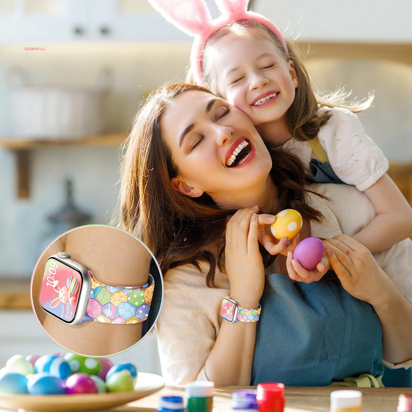 2 Pack Easter Eggs Band for Apple Watch Bands 40Mm 41Mm 42Mm(S10) 38Mm for Women, Silicone Iwatch Bands for Women Series 10 9 8 7 SE 6 5 4 3 Holiday Gift Dressy Fancy Cute Strap for Apple Watch Band