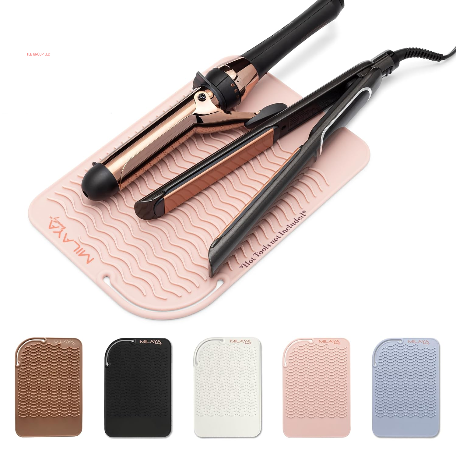 Silicone Heat Resistant Mat - Heat Resistant Mat - Iron Mat - Curling Iron Holder - Makeup Mat - Hot Tools Mat - Hot Tools Flat Iron Holder - Vanity Accessories