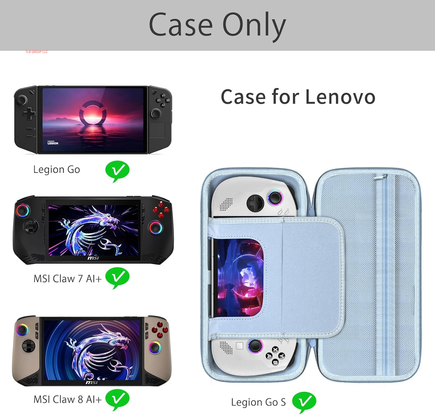 Case Compatible with Lenovo Legion Go S / MSI Claw 8 AI+ PC Gaming Console, Only Case