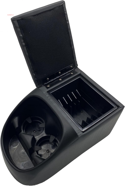 Universal Truck Seat/Bench Contractor Center Console Business Organizer and Storage with Cup Holders and Padded Top Lid for Armrest