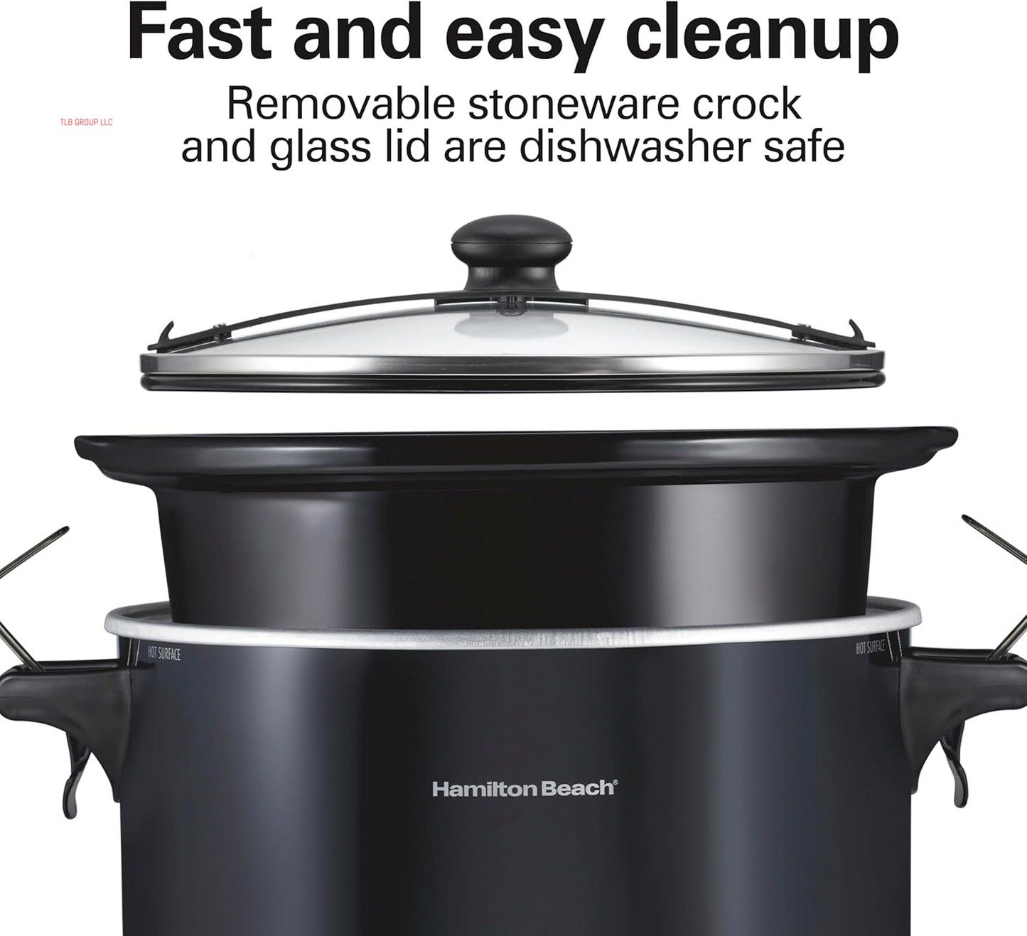 Slow Cooker, Extra Large 10 Quart, Stay or Go Portable with Lid Lock, Dishwasher Safe Crock, Black (33195) TRUCK DRIVER