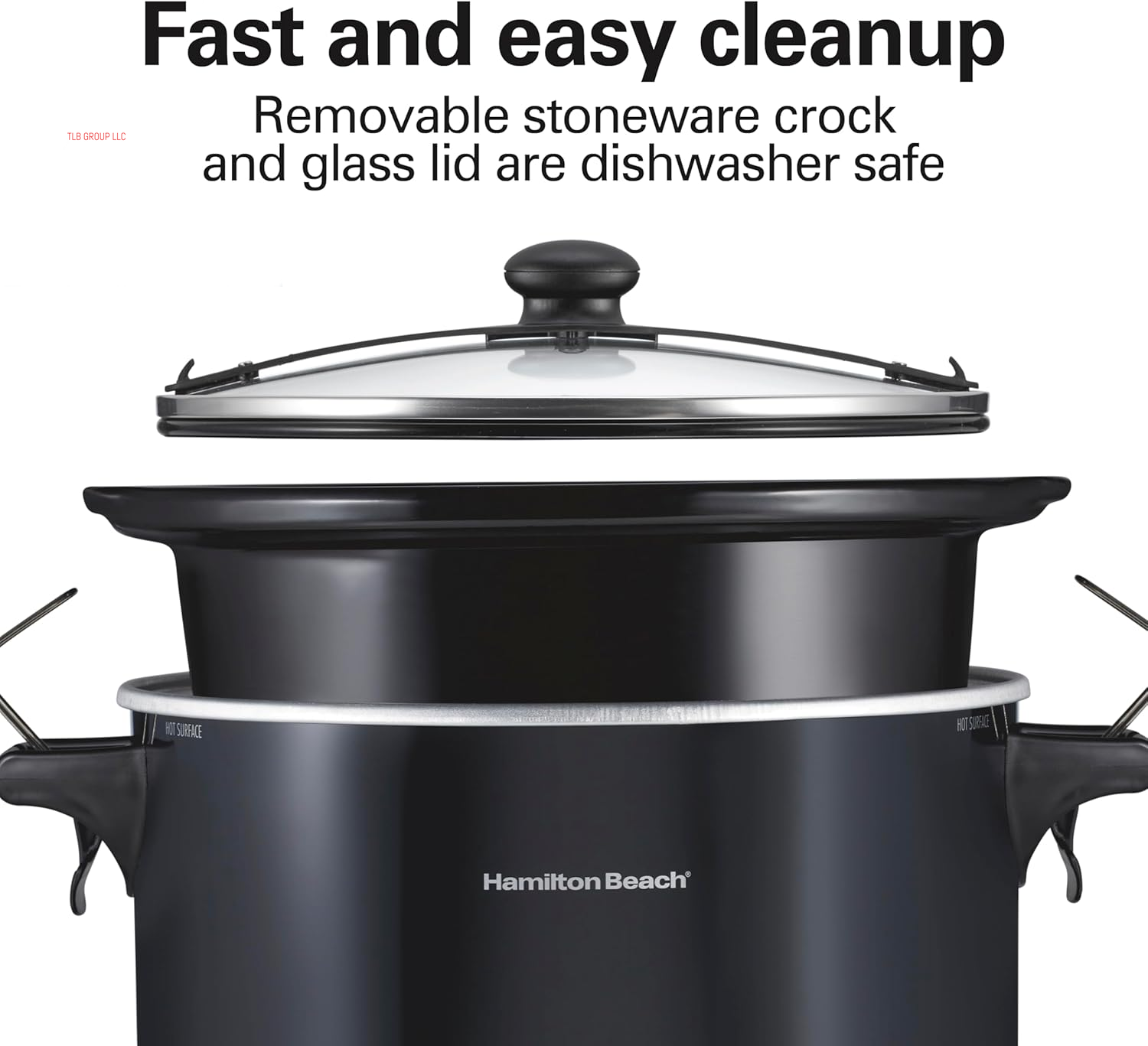 Slow Cooker, Extra Large 10 Quart, Stay or Go Portable with Lid Lock, Dishwasher Safe Crock, Black (33195) TRUCK DRIVER