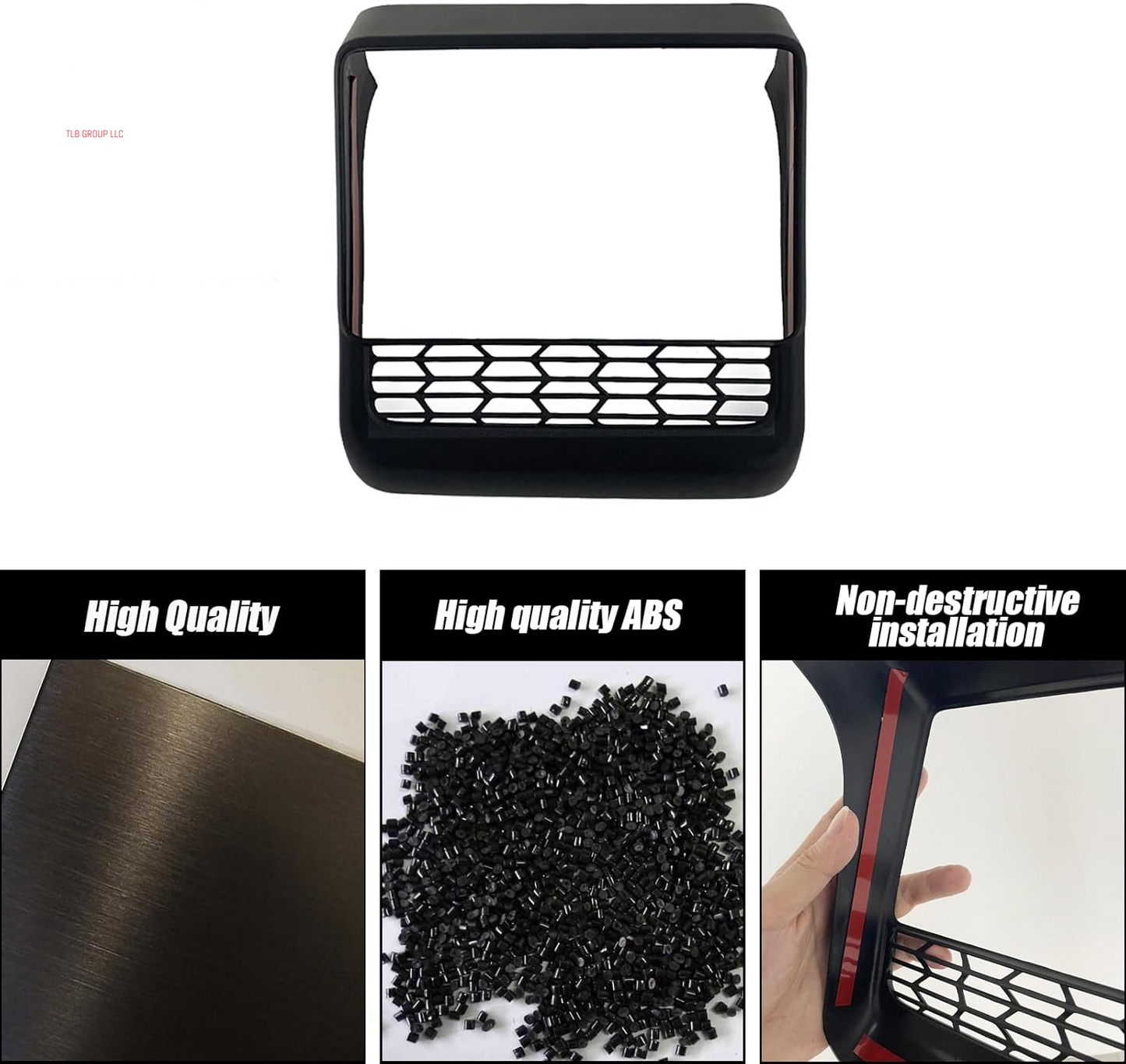 AC Vent Cover for Tesla Model 3 Accessories - ABS Material, Model 3 Rear Air Vent Trim, Scratch Protection, Easy Installation, Compatible with Model 3 2023-2024