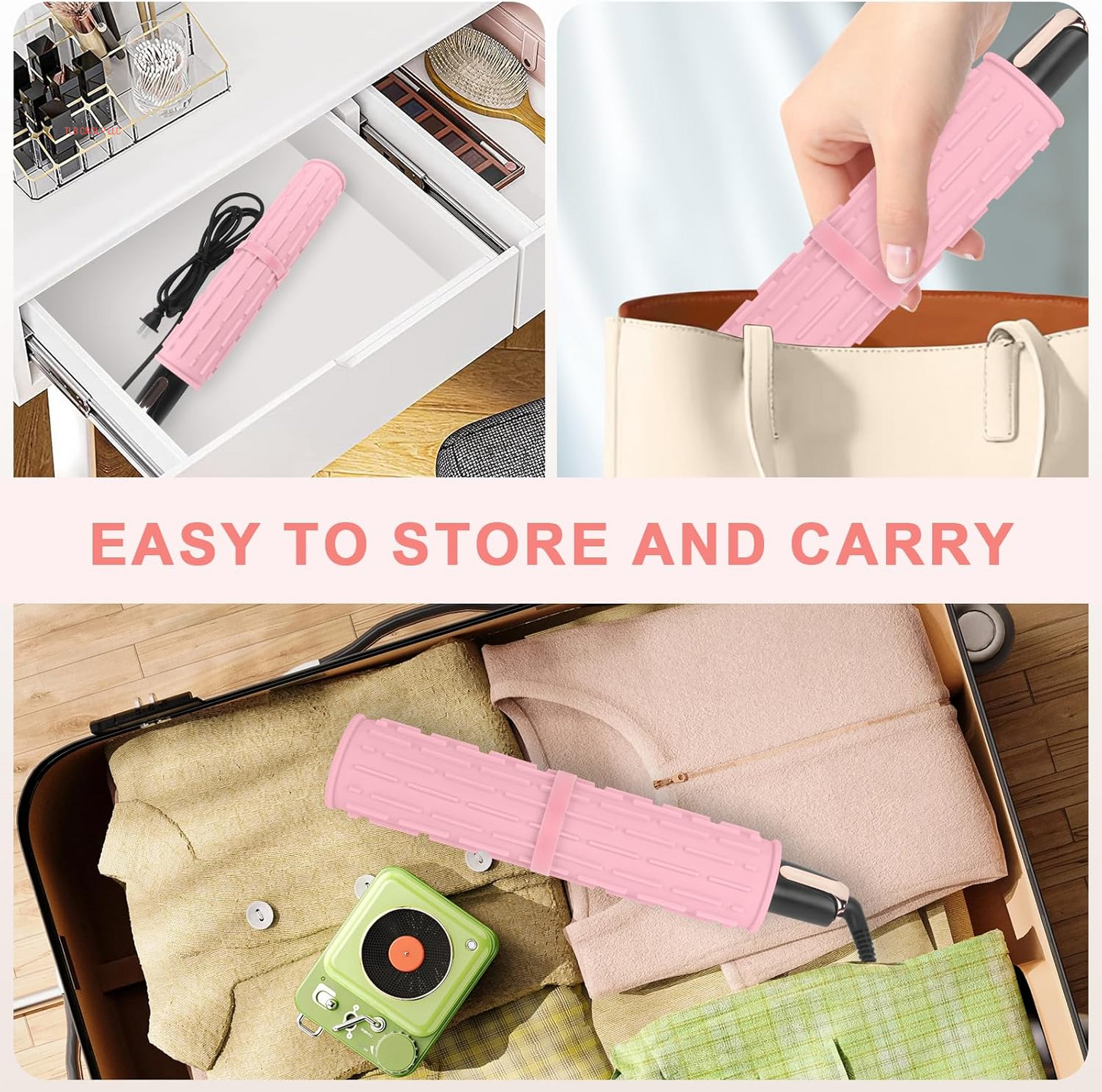 Oversize Silicone Heat Resistant Mat for Hair Tools, Curling Iron Mat, Hot Tools Holder, Portable Flat Iron Hair Straightener Pad Cover for Travel Vanity Salon(14.2" X 11.0")