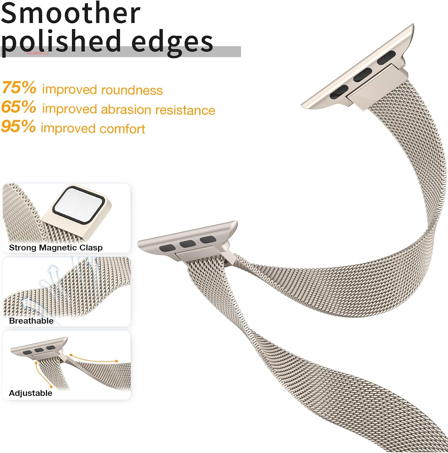 Slim Milanese Loop Compatible with Apple Watch Band for Women 40Mm 41Mm 38Mm 42Mm 44Mm 45Mm 46Mm, Stainless Steel Magnetic Mesh Strap Work on Iwatch Series10 9 8 7 6 5 4 3 2 1 SE