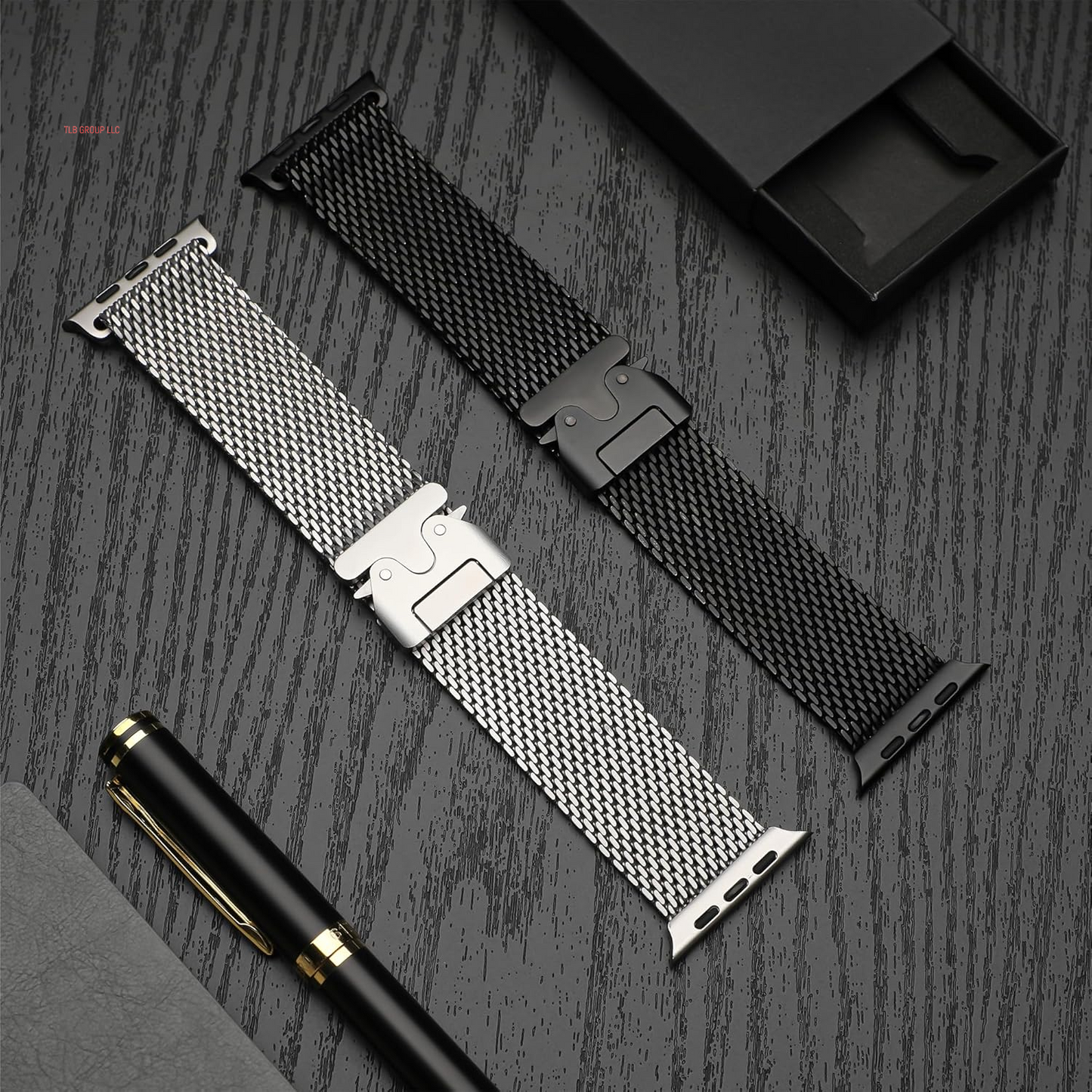 Milanese Mesh Loop Compatible with Apple Watch Bands 49Mm 46Mm 45Mm 44Mm 42Mm for Men Women, Stainless Steel Mesh Loop with Parachute-Style Buckle for Iwatch Ultra 2 Series 10 9 8 7 6 SE 5 4 3