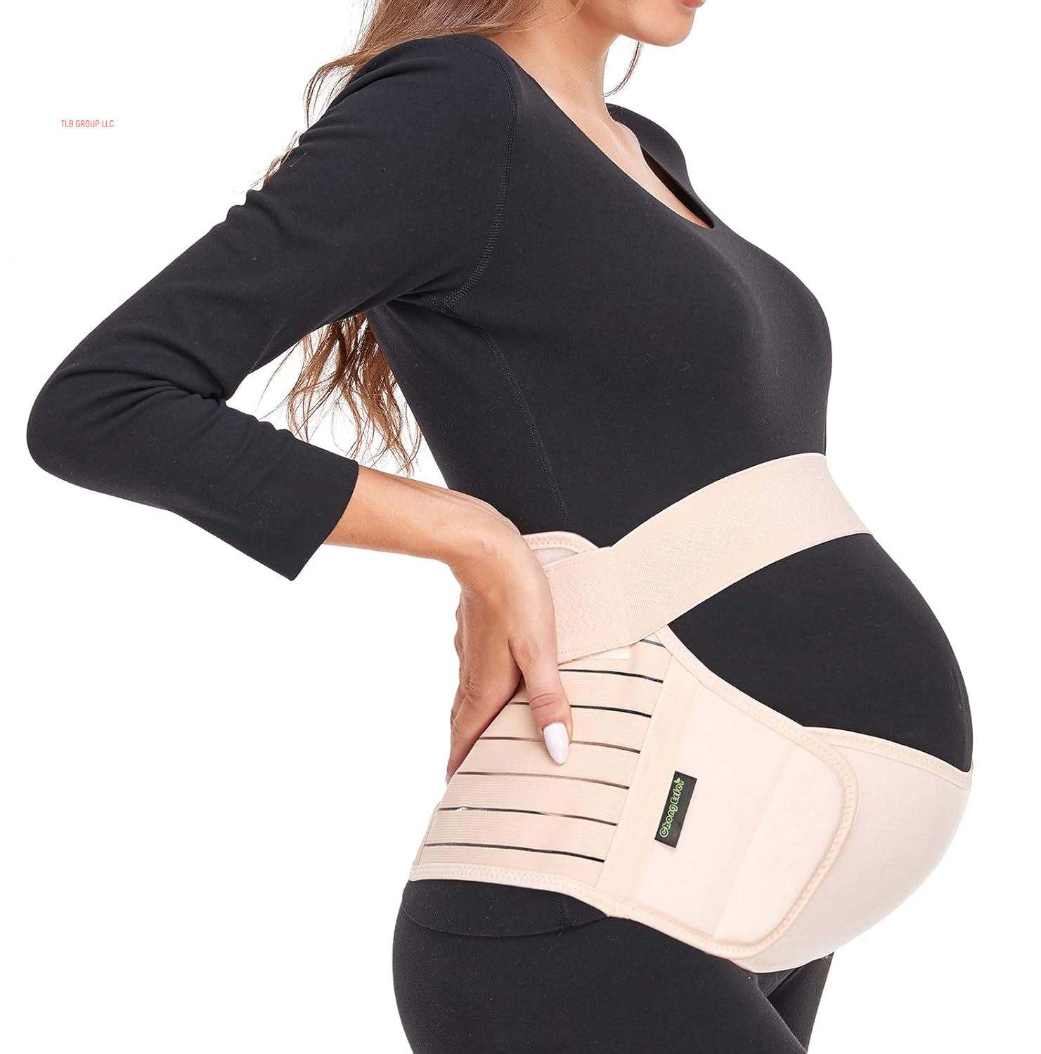 Maternity Belt, Pregnancy 3 in 1 Support Belt for Back/Pelvic/Hip Pain, Maternity Band Belly Support for Pregnancy Belly Support Band (L: Fit Ab 39.5"-51.3", Black)