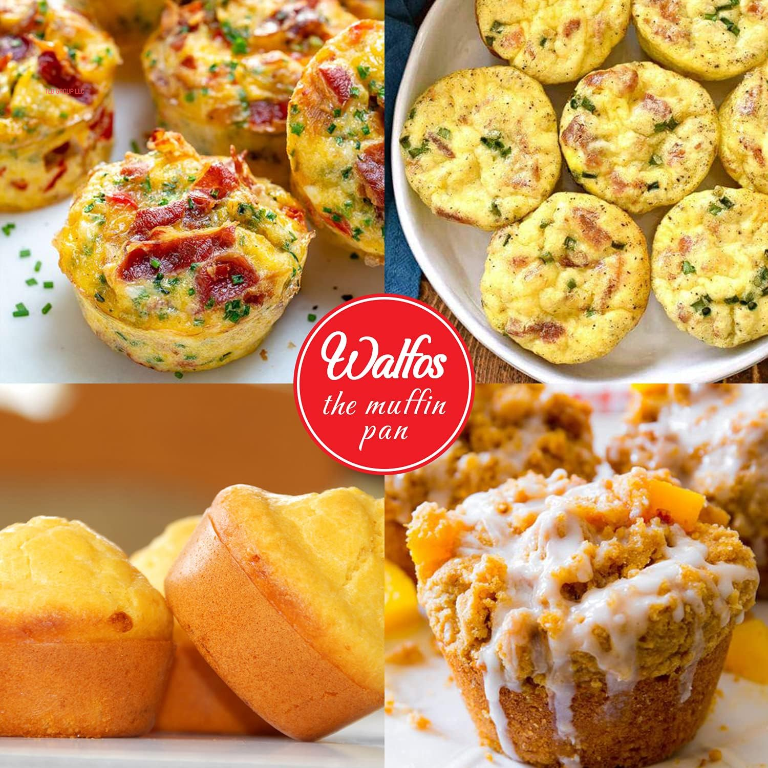 Silicone Muffin Pan - 12 Cups Regular Silicone Cupcake Pan, Non-Stick Silicone Great for Making Muffin Cakes, Tart, Bread - BPA Free and Dishwasher Safe