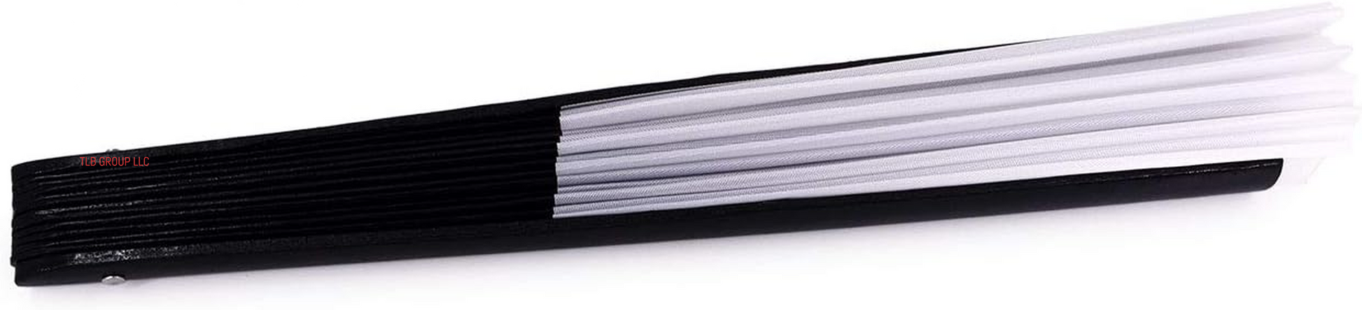 Large Folding Hand Rave Fan Popping Fans for Line Dancing, Big Clacking Fans Clap Fan for Boots on the Ground Dance,Party,Decoration,Festival (White and Black)