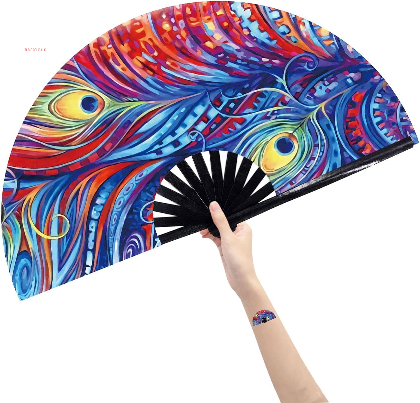 Large Folding Hand Rave Fan Popping Fans Clap Fans for Line Dancing, Big Clacking Fan for Boots on the Ground Dance,Party,Decoration,Festival (Galaxy)