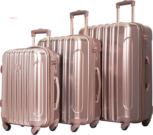 Women'S Alma Luggage, Rose Gold, 3 Piece Set (28"/24"/20")