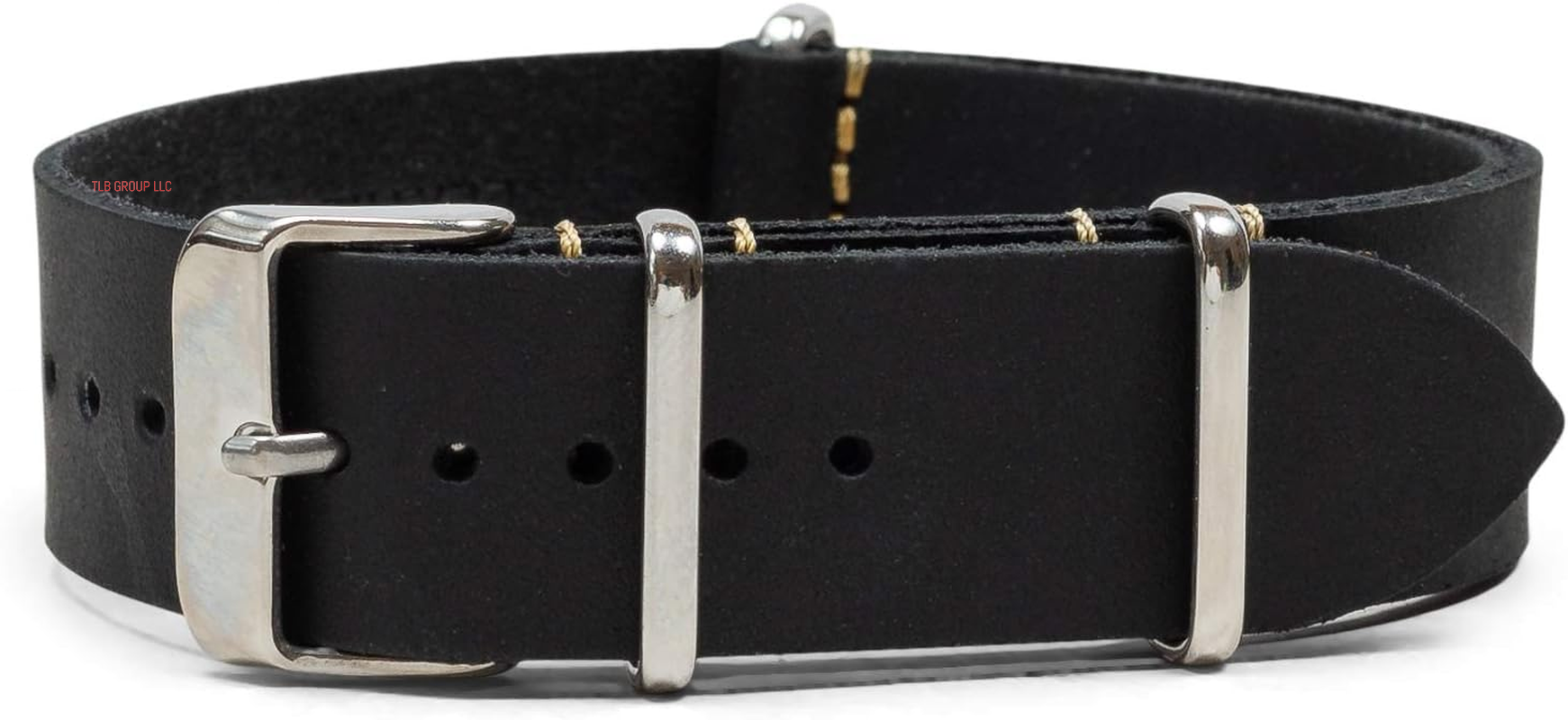 Benchmark Leather Watch Band - Crazy Horse Oiled Leather One-Piece Watch Straps for Men or Women - 18Mm, 20Mm, 22Mm or 24Mm Widths